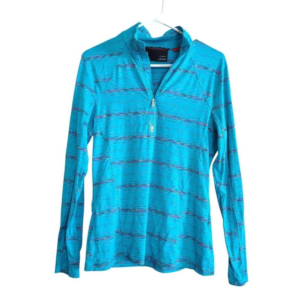 Spyder medium striped blue jacket active wear